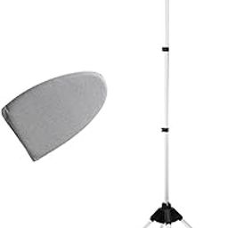 ATORSE Steam Iron Stand 84-160Cm Adjustable Height Standing Ironing Machine Bracket Black-picture-26