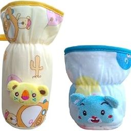 Manan Shopee Bottle Covers for Philips Avent/Broad Neck Soft Plush Stretchable Baby Feeding Bottle Tote Bag Cover with Strap (125ml, 120 ml, 140ml & 250, 260, 330 ml Feeder - Yellow/Blue)-20