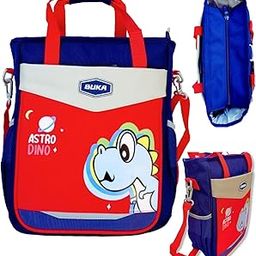Multipurpose Sling Bag for kids all age group (Pack of 1), Unisex Birthday Gift for Boys & Girls, Waterproof Hobby Coaching Class bag, Messenger Bag (Dinosaur)-36