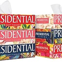 Presidential Premium Facial Tissues | 2-Ply, Pack of 6 | 150 Tissues Per Pack (75 Pulls) | Total: 900 Tissues | Soft, Absorbent, and Eco-Friendly-image-2