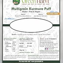 Greenhabit Multi-Grain KURMURA MURMURA(Oats,Jowar,Ragi & Bajra) aka Multi grain Puff for Healthy Breakfast Snack Food (200gm Pack of 1)-image-31