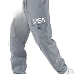 New Men's Lycra Midrise Elastic Waist Trackpant (NASA_Grey_22_M)-image-88
