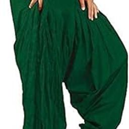 KHEEAA Fashion's Women's Traditional Cotton Patiala Salwar for Women (Free Size; Pack of- 1) with Dupatta(Bottle Green)-image-67
