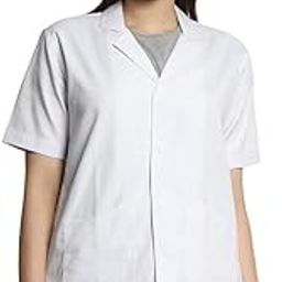 Doctor's Apron Lab Coat Half Sleeves - Unisex - White-image-1