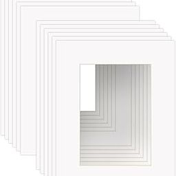 Dreamyard 8x10 White Picture Mats with Core Bevel Cut Frame Mattes for 5x7 Pictures- Pack of 12-image-24