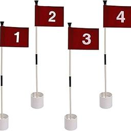 Enakshi (LABEL) Golf Putting Green Flag and Hole Cup Practice Backyard Gifts Home Golf Flags Number 1-11