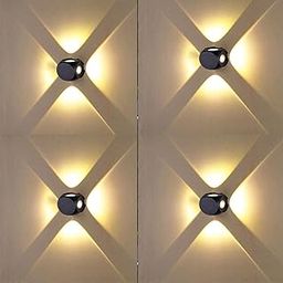 HENONIX 365 IP65 4-Way LED Outdoor Wall Light | Warm White | Waterproof Exterior Sconce | Up & Down/Right & Left Lighting for Garden, Porch, Patio, Balcony, Home Decoration,(Pack of 4)-image-4