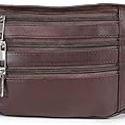 Leather Waist Bag | Elegant Style | Travel Pouch | Passport Holder with Adjustable Strap | for Multipurpose Use (Brown)-image-96