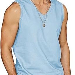 3nh Workout Gym Sleeveless Tank Tops V-Neck T-Shirt Muscle Fitness Running Sports Beach Tee Shirts-image-25