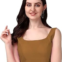 Plain Sleeveless Pattern Readymade Blouse U Neck Choli-image-68