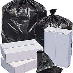 Highmark™ Repro 70% Recycled Can Liners, 1.25 mil, 56 Gallons, 43" x 47", Black, Box of 100-picture-10