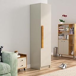 Bniture Wooden Almirah for Clothes, Door for Bedroom, 1 Door Wardrobe Huge Storage Space (42D x 43W x 183H CM) | 3 Year Warranty (Frosty White)-19