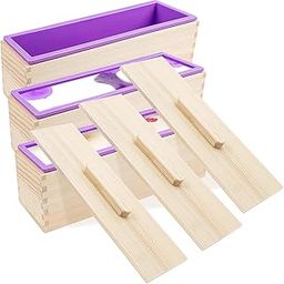 3 Pack Silicone Soap Molds, Rectangular Wooden Silicone Soap Mold Set, Soap Loaf Mold with Wooden Boxes & Lids for DIY Soap Craft Making Supplies-picture-25