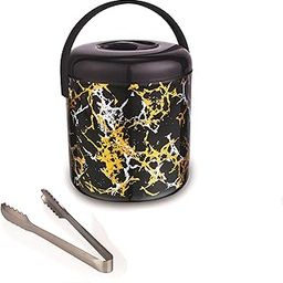 Nabhya Ice Pail Plastic,Ice Bucket, Insulated ice Box with Stainless Steel Tong Plastic Ice Bucket (Black)-image-58