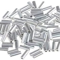 LOOM TREE® 4x100pcs Single Aluminum Fishing Crimp Sleeves Tube Wire Leader Sleeve 1.0mm | Fishing | Terminal Tackle | Crimps & Sleeves-image-1
