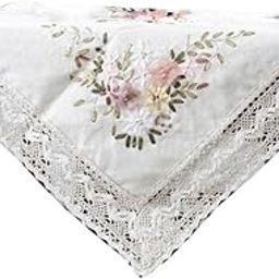 UJEAVETTE Printed Stamped Cross Stitch Tablecloth Kit for Embroidery White-image-44