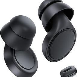 PEATOP Ear Plugs Ultra-Comfortable Reusable Noise-cancelling Earplugs, Washable Silicone Swimming Ear Plugs, Earplugs for Sleeping, Deep Learning Focus, Travel and Noise Sensitive Users (Black-Q2)-10