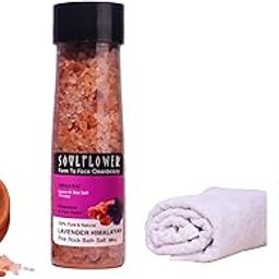 Soulflower Lavender Bath Salt Enriched with Himalayan Pink Rock Bath Salt for Relaxing Muscle Eucalyptus Essential Oil for Hair Growth-image-84