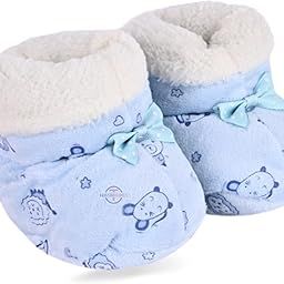 Tomorrow Baby Bootie Shoes | Soft Sole, Ankle Length, Inner Fleece, Knot Closure | Multicolor Booties for Newborns | Baby First Walking Shoes (0-3 Month)-image-83