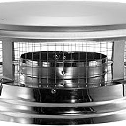 Simpson Duravent 8DP-VC DuraPlus Collection Class-A Chimney Pipe Chimney Cap with Spark Arrestor, Stainless Steel, Removable Screws, 8" Inner Diameter, 14" Outer Diameter, 8" Height-image-29