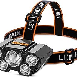 Robustt Premium Rechargeable LED Headlamp - Adjustable Elastic Band, 15,000 Lumens, USB Charging - Perfect for Outdoor Activities and Detailed Work (Pack of 1)-16