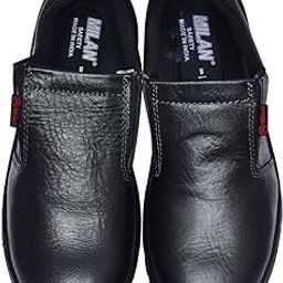 MS 05 Slip-On Safety Shoes for Men – Steel Toe, Black Leather, Anti-Slip Sole | Industrial Work Footwear – Made in India-image-63