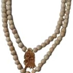 Radha Krishna Devotional Kadam Wood Mala, 108 Beads, Orange Tassel, Traditional Japa Prayer Necklace 8mm-image-72