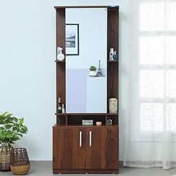 CASPIAN Furniture Dressing Table with Mirror || Dressing Table || Makeup Table || Bedroom Organizer (Rainforest Brown)-19