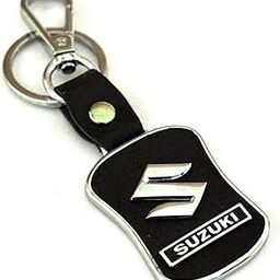 Mistazzo® Leather Car Logo Keychain for Suzuki Key Chain Accessories Keyring with Logo(Black)-picture-29