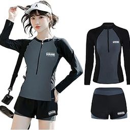 Girls and Women Swimming Suit Full Sleeve, Beach wear Quick Dry Surfing Dress,Women Full Body Swimsuit with Pads-image-14