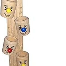 NPRC Wooden Marble Cup Slider Slippery Clown Ball Table Set Marble Slider Game/Slippery Game/Marble Puzzle/Clown Game-27