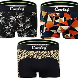 Men's Nylon and Cotton Fabric Regular Fit Printed Antimicrobial Trunk with No Marks Waistband | Soft and Comfortable Underwear for Men (Pack of 3)-picture-15