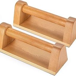 Parallettes Calisthenics Equipment, Solid Wood Construction, Rubber Feet, Handstand and Pushup Bars-image-17