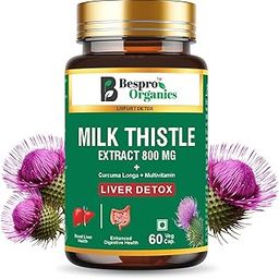 BESPRO Liver Detox Supplement with Milk Thistle | 800mg Milk Thistle Extract | Liver Detox Tablets with Added Multivitamins & Amino Acids – 60 Veg Capsules-image-25