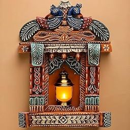 Medieval Arts Wood Painted Wall Hanging Jharokha (18 inch, Multicolour, Religious)-image-49