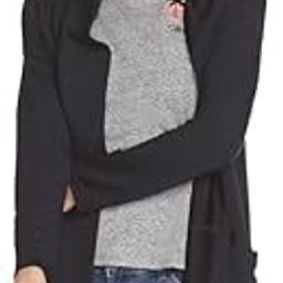 Rayon Skechluxe Restful Hoodigan Thigh Length Jackets For Women W03Ja82A-Blk-2