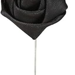 Fancy Floral Black Rose with Golden Leaf Lapel Pin Brooch Badge for Men-picture-23