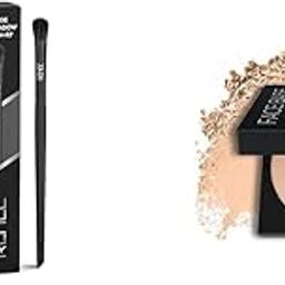 RENEE Professional Makeup Brush with Easy-to-Hold, Brush R7, 1PcFace Base Compact Powder Macadamia Beige 9gm| Enriched with Hyaluronic Acid & Vitamin E| Long-lasting, Easy Blend, Matte Finish-28