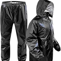 Men's Waterproof Raincoat with Polyester Jacket,Pants and Waterproof Drawstring Bag-19