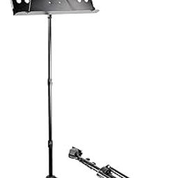 Corslet Music Stand Notation Stand Music Sheet Holder with Adjustable Hight Tripod Music Sheet Stand for Singing Book Notes Holder Notation Singer Musicians Script Reading Bookstand-0