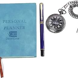 Men Gifting Set for Men Exquisite Men Gifting Set Business Suits Set Diary,Pen,Pocket Watch Men Accessory Gift Set in a Gift Box.-image-5