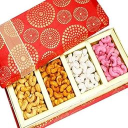 Ghasitaram Gifts Satin 4 Part Assorted Cashews Box|Dry Fruit Combo Pack Offer|Dry Fruit Gift Pack|Dry Fruit Box|Diwali Dry Fruit Gift Box|Mix Nut|-image-44