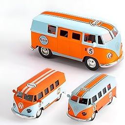 TOYRENTTO 1:36 Scale Volkswagen T1 Die-Cast Model Car – High-Detail Simulation, Pull-Back Function, Openable Doors, Classic Vintage Design – Perfect for Collectors & Kids-image-6