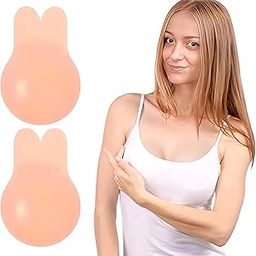 Reusable Adhesive Silicone Nipple Covers with Lift - Invisible Sticky Breast Pasties for Backless, Strapless Dresses -Skin-Friendly & Waterproof - [ Pack of 1 Set ]-image-42