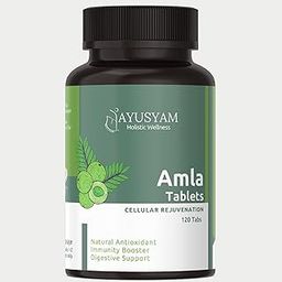 Amla Tablets 500mg – 120 Veg Tablets | Natural Vitamin C & Antioxidant | Immunity & Digestion Support | Ayurvedic Wellness | Vegan & Herbal-image-56
