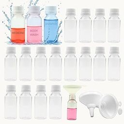 Kawai Homes 20 Pcs 60 Ml Refillable Travel Size Multipurpose Plastic Bottles For Liquid | Leak-Proof Empty Small Bottle For Toiletries | Ideal for Body Lotion, Shampoo, Face wash & Cosmetic Liquids-41