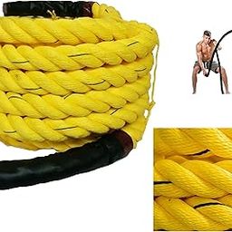 Fitrxx 30 Ft Battle Rope Battle Ropes for Exercise Workout Rope Exercise Rope Battle Ropes for Home Gym Heavy Ropes for Exercise Training Gym Muscle Toning Metabolic Workout-image-59