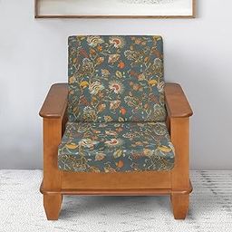 Yellow Weaves Printed Wooden Sofa Seat & Back Slip Cover, Stretchable Velvet Sofa Cover, Elastic Fit, Gaddi Cover (Pack of 10, Ethnic)-image-40