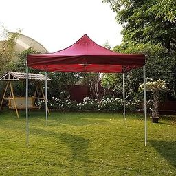 Niland Foldable Garden Canopy | 10ft X 10ft 4-Side Open Canopy Tent | Red-30