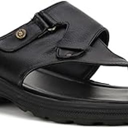 NEW TOPPER Black Casual Slipon Open Toe Toe Ring Thong Slipper For Men UK Size- 6-image-30